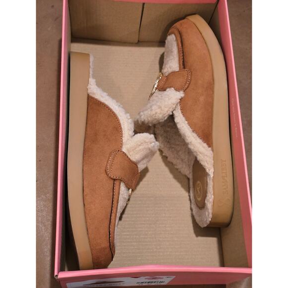 Sam & Libby Shelby Cozy Mule in Chestnut Tan EUC Size 7 - Picture 6 of 12